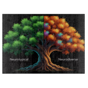 Tabla De Cortar Árbol neurotípico vs. Neurodiverso