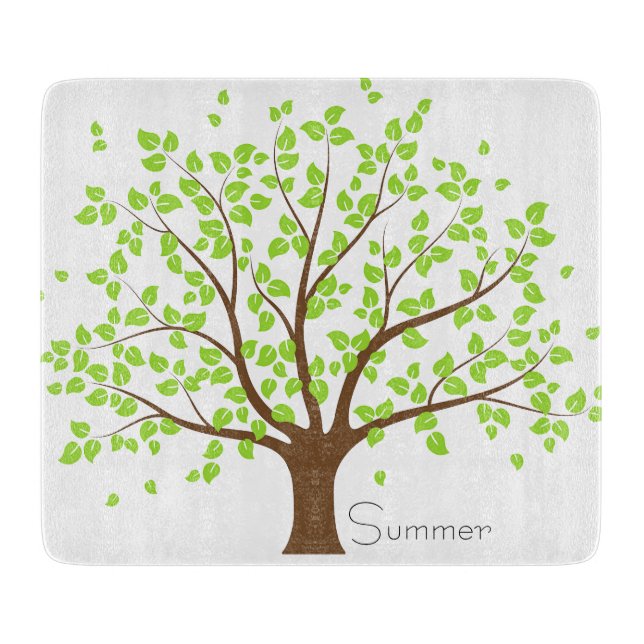 Tabla De Cortar Árbol verde de verano (Anverso)