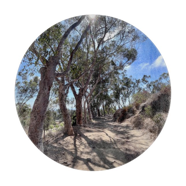 Tabla De Cortar Árboles de California en otoño. (Anverso)