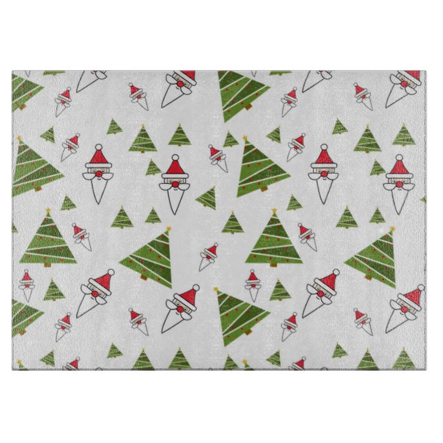 Tabla De Cortar Árboles de Santa y Navidad (Anverso)