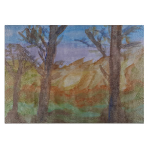 Tabla De Cortar Árboles del atardecer