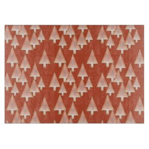 Tabla De Cortar Árboles modernos de Navidad metálicos - cobre y óx