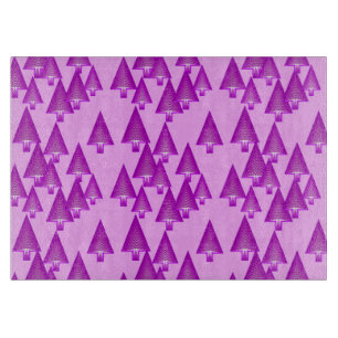 Tabla De Cortar Árboles modernos metálicos de Navidad - violeta