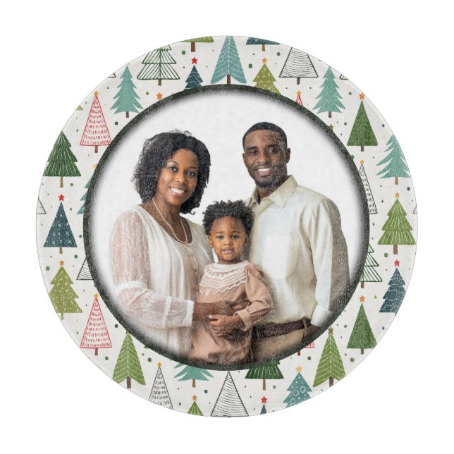 Tabla De Cortar Árboles retro (Anverso)