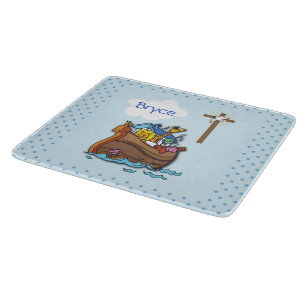 Tabla De Cortar Arca de Noé personalizable para el bautizo de un b