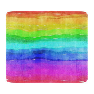 Tabla De Cortar Arcoiris pintado