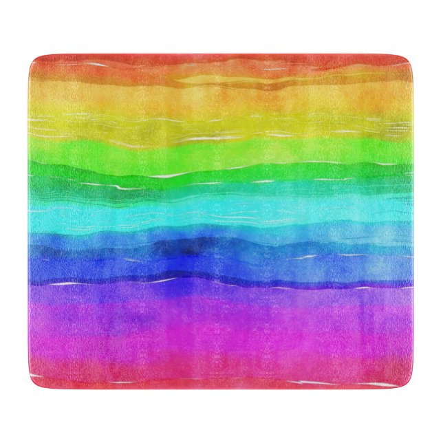 Tabla De Cortar Arcoiris pintado (Anverso)