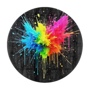 Tabla De Cortar Arcoiris Splash Powder Art
