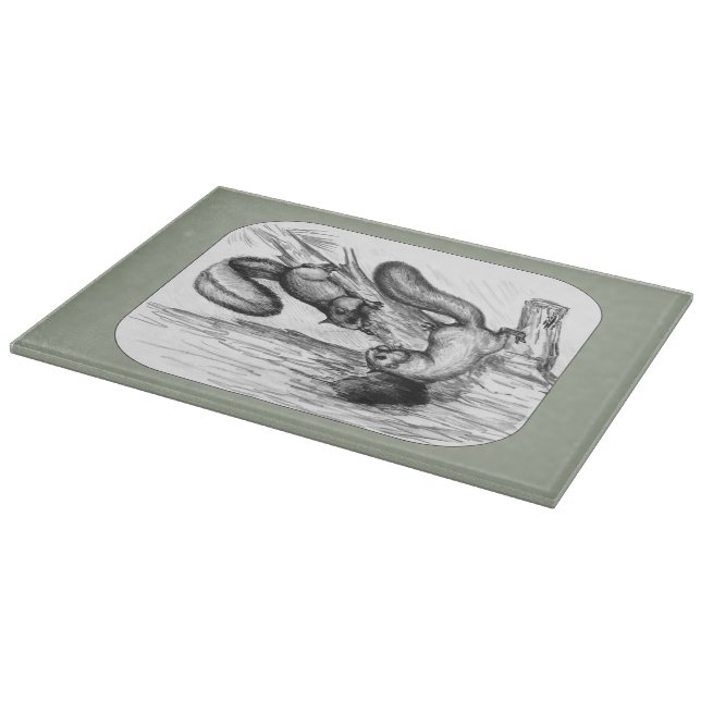 Tabla De Cortar Ardillas (Borde)