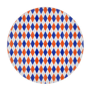 Tabla De Cortar Argyle naranja y Diamante Azul