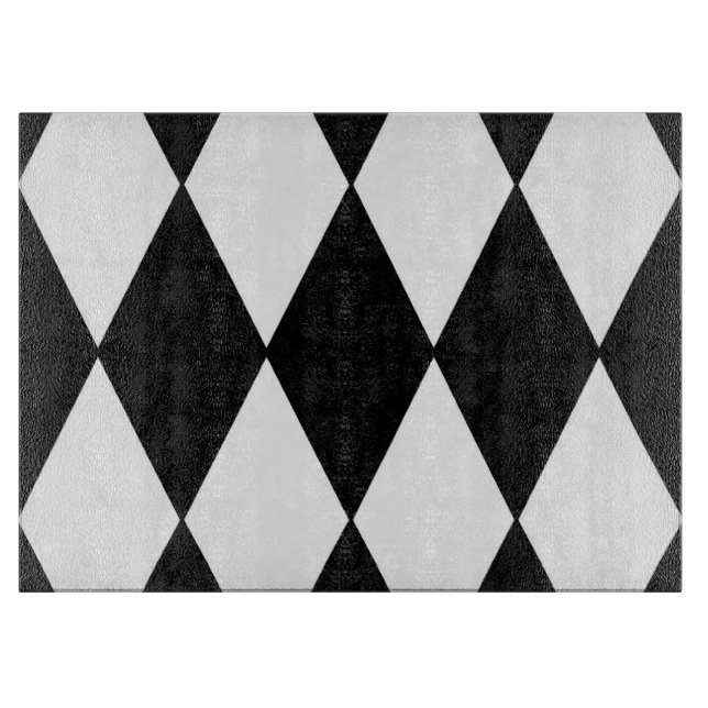 Tabla De Cortar arlequín blanco y negro (Anverso)