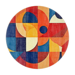 Tabla De Cortar Armonía Geométrica: Diseño Artístico