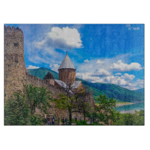Tabla De Cortar Arquitectura del castillo de Ananuri Georgia