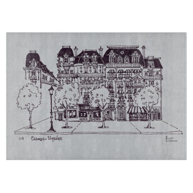 Tabla De Cortar Arquitectura Haussmann| Campos Elíseos (Anverso)