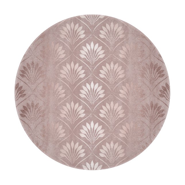 Tabla De Cortar Art Deco: Elegancia De Entramado De Oro. (Anverso)