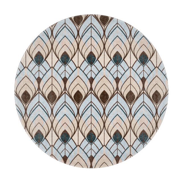 Tabla De Cortar Art Deco: Ornamento sin textura. (Anverso)