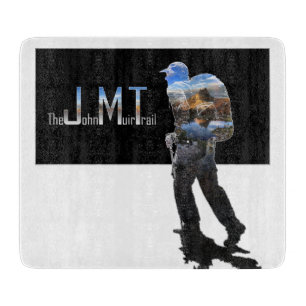 Tabla De Cortar Art - Hiker Silhouette - John Muir Trail Text