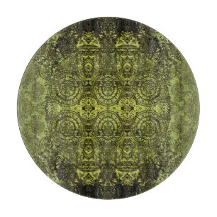 Tabla De Cortar Art Nouveau: Ornamento Vintage colorido.
