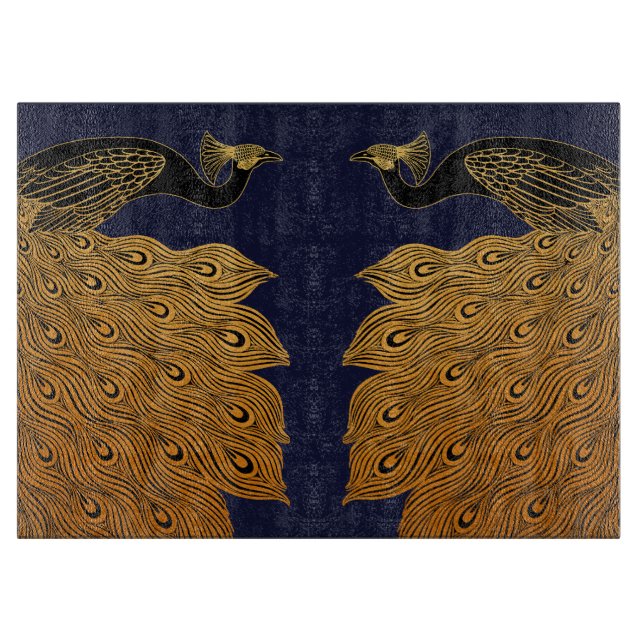 Tabla De Cortar Art Nouveau Peacock Will Bradley (Anverso)