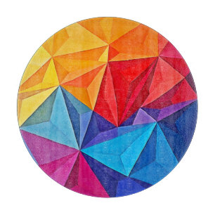 Tabla De Cortar Arte abstracto de prisma geométrico audaz