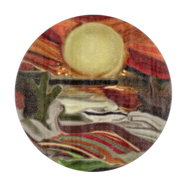 Tabla De Cortar Arte abstracto del Suroeste de los Cielos (Anverso)