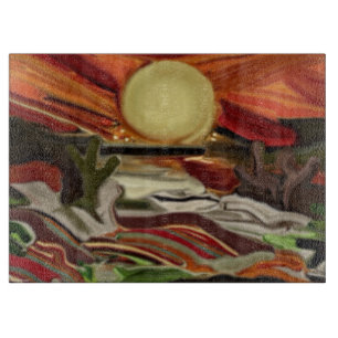Tabla De Cortar Arte abstracto del Suroeste de los Cielos