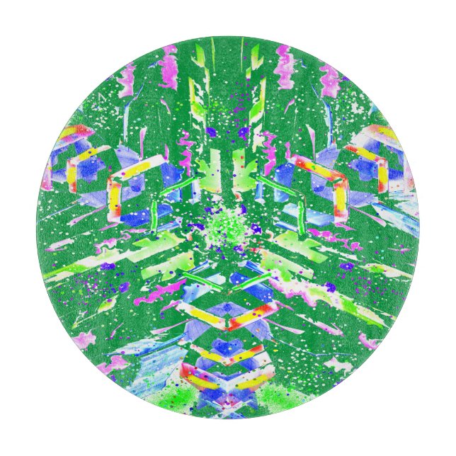 Tabla De Cortar Arte abstracto digital que llamamos caos (Anverso)