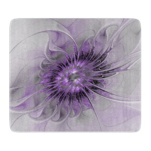 Tabla De Cortar Arte abstracto fractal moderno de sueño de flor de