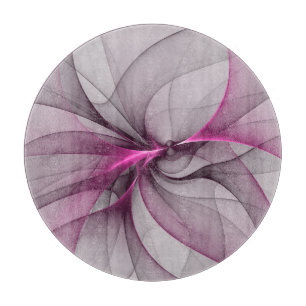 Tabla De Cortar Arte abstracto moderno caótico elegante rosa fract