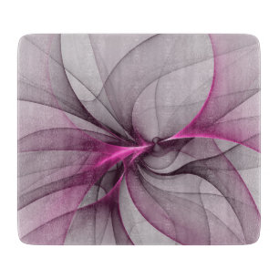 Tabla De Cortar Arte abstracto moderno caótico elegante rosa fract