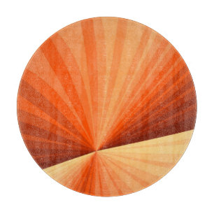 Tabla De Cortar Arte abstracto moderno naranja rojo vainilla fract