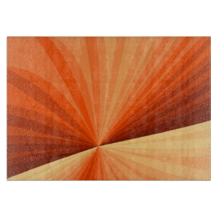 Tabla De Cortar Arte abstracto moderno naranja rojo vainilla gráfi