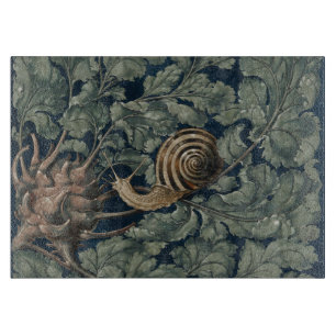 Tabla De Cortar Arte Antiguo Botánico Art Nouveau Caracol Antiguo