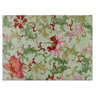 Tabla De Cortar Arte Antiguo Chinoiserie Floral Chino Nouveau