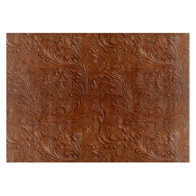 Tabla De Cortar Arte bohemio de Brown occidental (Anverso)