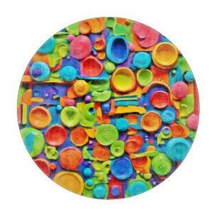 Tabla De Cortar Arte cerámico colorido