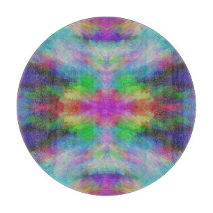 Tabla De Cortar Arte colorido al estilo Tie Dye