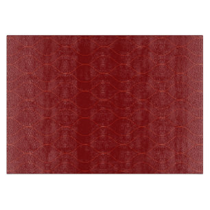 Tabla De Cortar Arte de abstracción de onda fría, rojo, simple, el