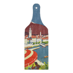 Tabla De Cortar Arte de anuncio de viaje vintage Suiza