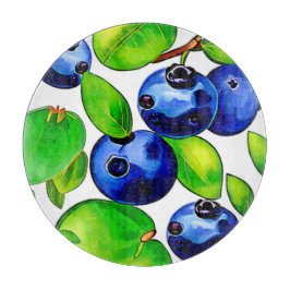 Tabla De Cortar Arte de Arándano Azul Fresco