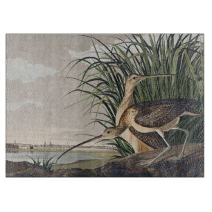 Tabla De Cortar Arte de ave de Audubon de Zarapito de Pico Largo V