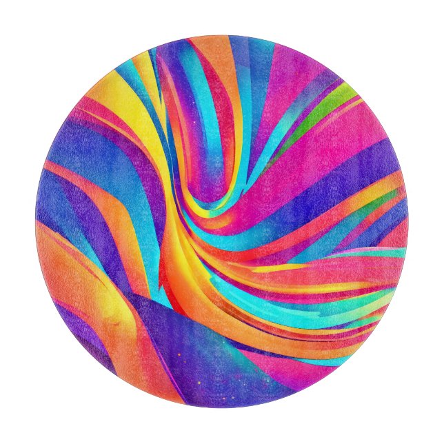 Tabla De Cortar Arte de Burst Abstract de Kaleidoscope (Anverso)