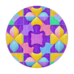 Tabla De Cortar Arte de estilo para el hogar vibrante abstracto ge
