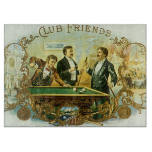 Tabla De Cortar Arte de etiquetas de cigarros antiguas, Club Frien