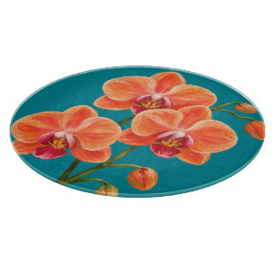 Tabla De Cortar Arte de flores tropicales pintadas