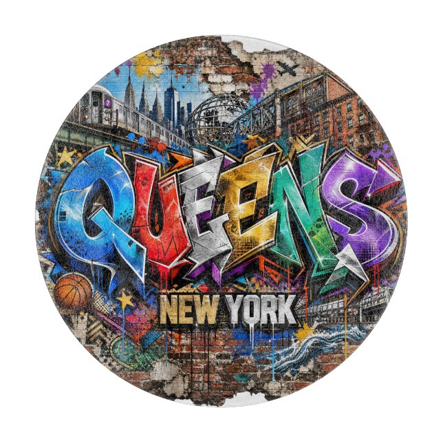 Tabla De Cortar Arte de graffiti de Queens Nueva York (Anverso)