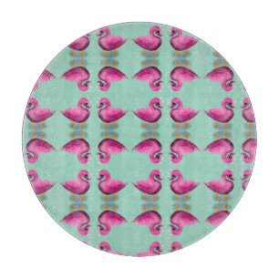 Tabla De Cortar Arte de guardería de patito rosa Kawaii lindo y co