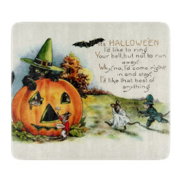 Tabla De Cortar Arte de la postal del vintage del feliz Halloween