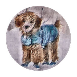 Tabla De Cortar Arte de los Navidades de la carne de perro