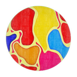 Tabla De Cortar Arte de patrones de celdas vibrantes